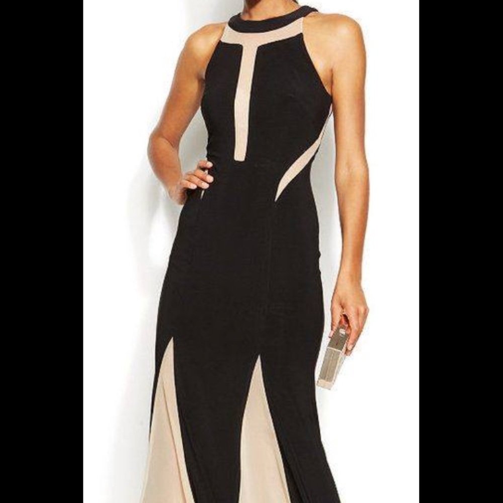 For sale!!!! Xscape illusion panel halter gown.